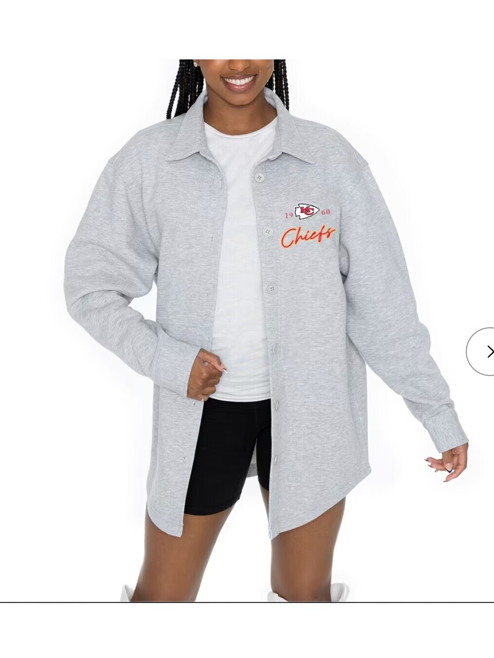 Game Couture Kansas City Chiefs gray collared pullover